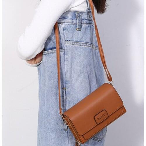 Women Wallet Fashion Solid Long Wallet PU Leather Zipper Hasp Porta Shoulder Bag Note Compartment Wallet High Quality Bag