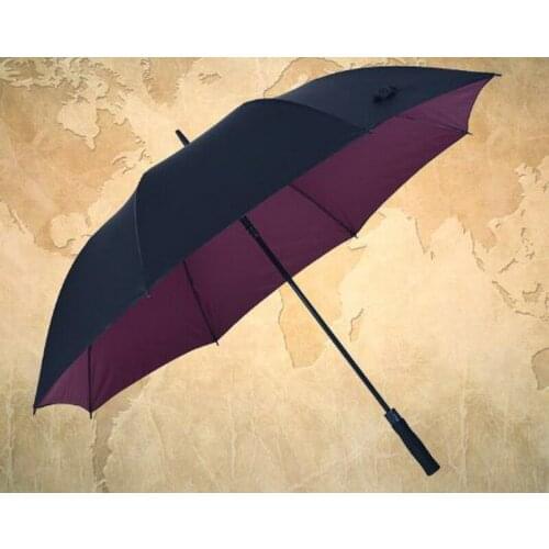 Long-handled umbrella/male womens super large long/ Semi-automatic/double layer business umbrellas /tb181117