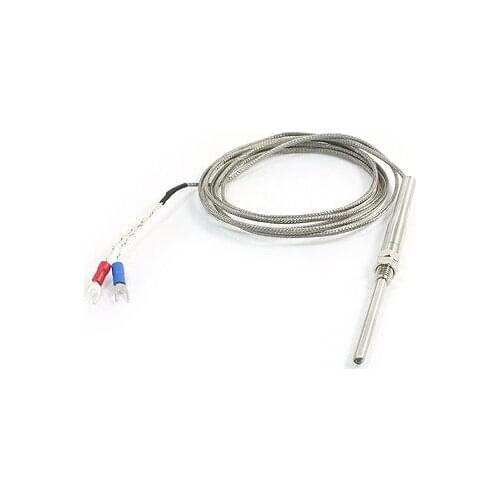 2M Long Metal Braid Shield K Type 0 to 600C Celsius Thermocouple Sensor