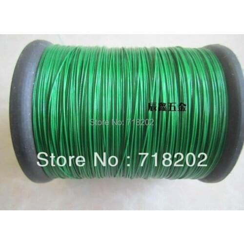 200 m per lot Stainless steel 304 wire rope 1*7 0.35 mm diameter( nylon/pvc coated)--green color