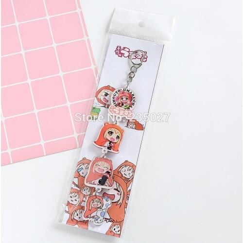 5 Boxes Himouto! Umaru-chan Acrylic Keychains keyrings Doma Umaru Key chain Bag accessories pendant Key Ring