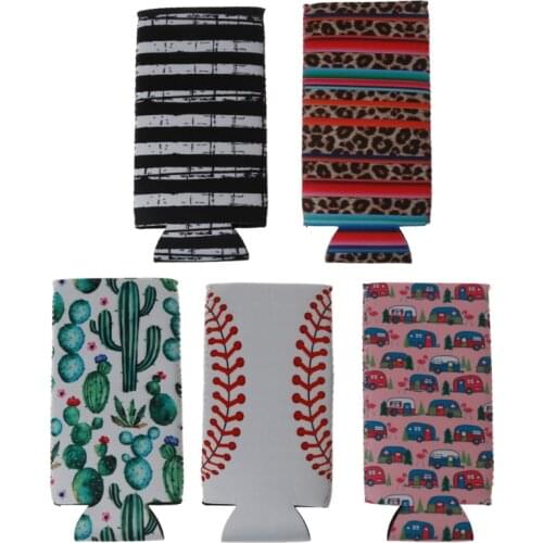 5Pcs Perfect for 12oz Slim Can Cooler Neoprene Beer Cooling Cover Holders Kit 667A