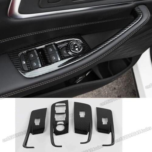 Lsrtw2017 Carbon Fiber Car Window Lifter Control Panel Trims for Chery Exeed TX TXL 2019 2020 2021 Interior Accessories Auto