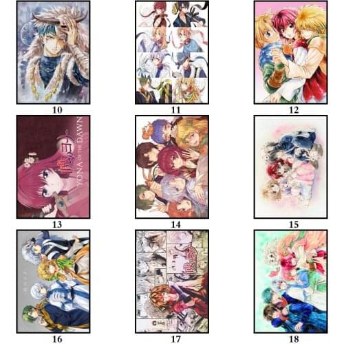 Designs Anime Yona of The Dawn Whitepaper Poster Cartoon Painting Abstract Funny Fancy Wall Sticker for Coffee House Decoration