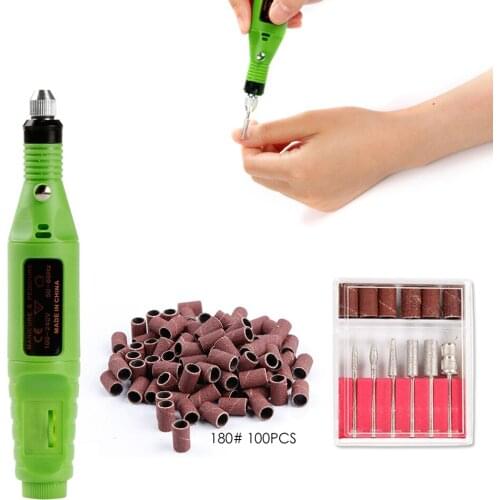 Electric Apparatus for Manicure Cuticle Gel Remover Milling Drill Bits Sanding Bands Pedicure Machine Polishing Cutter Nail Art
