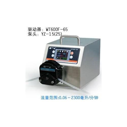 WT600F-65 YZ25 Head Big High Flow Industrial Lab Intelligent Dispensing Peristaltic Dosing liquid Pumps (IP65) 1.7-1700 ml/min