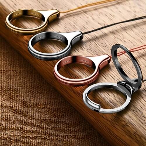 Electroplated Resilient Phone Universal Ring Lanyard Rust-proof Phone Lanyard Wide Application for Key Chain