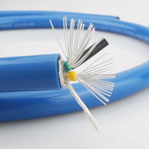 Audiocrast P111 Pure Silver Plated AC Power Cable Per Meter EMC Shielded OFC HIFI DIY Power Cord Wire For EU US AU