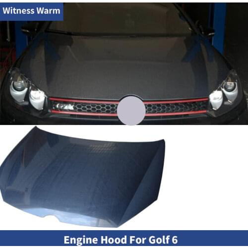 Car Carbon Fiber Hood Fit For 2009 2010 2011 2012 2013 Golf MK 6 engine Hood Bonnet Car Styling