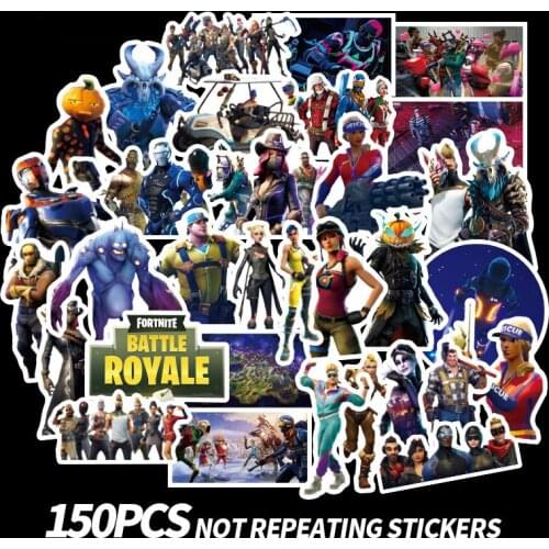 150pcs/set Fortnite Waterproof Cartoon Stickers Collection Classic Game Figure Sticker Toy Childrens Christmas Surprise Gifts