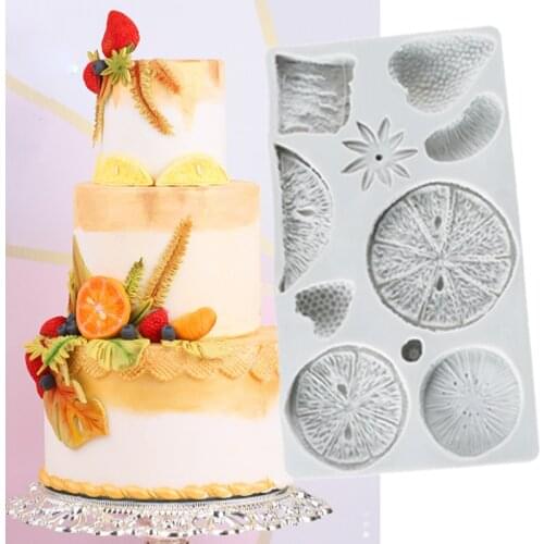 New Fruit Shape Fondant Cake Silicone Mold Candy Chocolate Molds Pastry Cookies Mould Biscuits Baking Cake Decoration Tools Clay