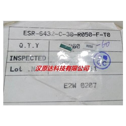 Original New 100% ESR-6432-C-30-R050-F-T0 white reverse pole resistance 1225-R050 0.05R 1% 3W (Inductor)