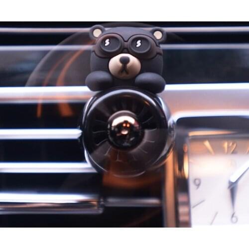 Cute Little Bear Pilot Car Air Freshener Pilot Rotating Propeller Air Outlet Car Fragrancre Flavoring In The Car Accessories