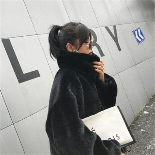 2020 New Loose Thicken Warm Winter Coat Fashion Casual Imitate Fur Coat Winter Clothing Jacket Coat Women Coat 6 Colors