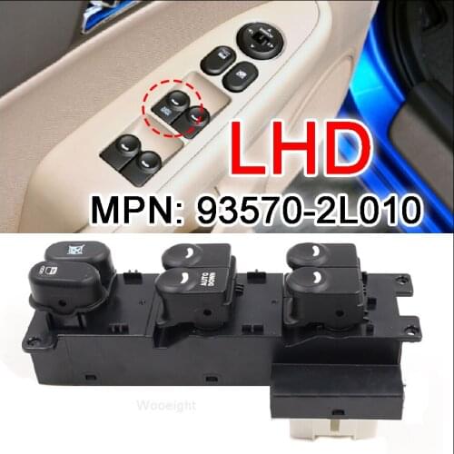 Wooeight 1x Car Window Lifter Switch Drivers Side Front LHD Power Master Button 935702L010 Fit for Hyundai i30 i30cw 2008-2011