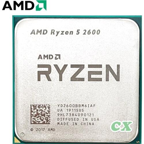 AMD Ryzen 5 2600 R5 2600 3.4 GHz Six-Core Twelve-Core 65W YD2600BBM6IAF Socket AM4 CPU Processor