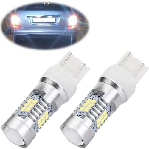 2x BLANC 7443 7444 T20 W21/5W LED Light CANBUS For Lada Kalina Granta Vesta DRL LED Bulbs 12V 6500K White Super Bright 3030 SMD