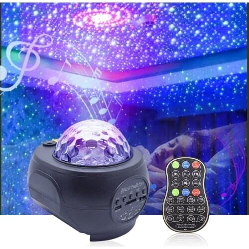 8W LED starry sky night light for kids star water wave projector and laser effect