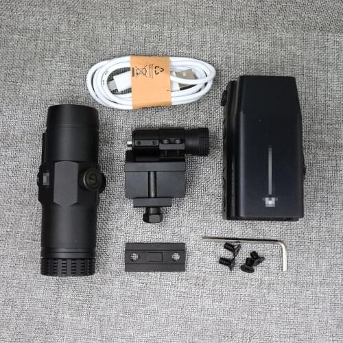 Tactical UH-1 Holographic Scope Red Dot UH1 Sight + VMX-3T Sight 3X Magnifier Rifle Scope with Flip Up Mount