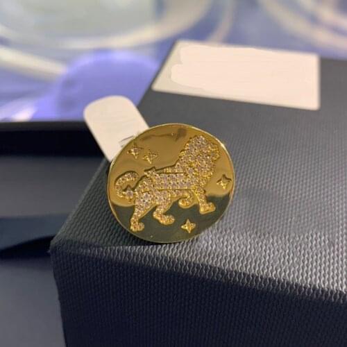 UMGODLY High Quality Fahsion Constellation Ring Gold Color Leo Ring Micro Zircon Brand Women Jewelry November New Arrival