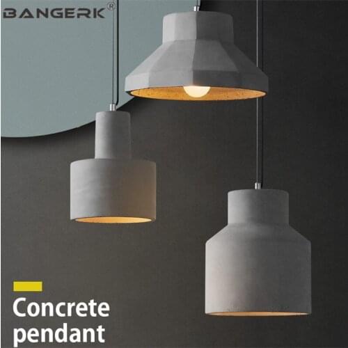 RH Vintage Loft Industrial Pendant Light LED Creative Cement Hanging Lamp Dining Room Home Decor Indoor Lighting Fixtures