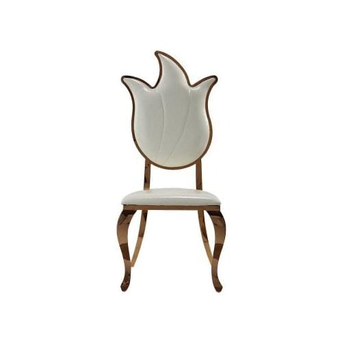 ChinaFurniture processing and production factory modern light luxury leather dinner chair Stainless Steel foot