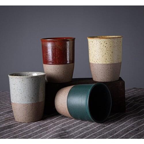 1pcs/3pcs Ceramic Coffee Cup Porcelain Personal Single Pottery Tea Cups Drinkware Wine Mug Water mugs Wholesale Japanese Style