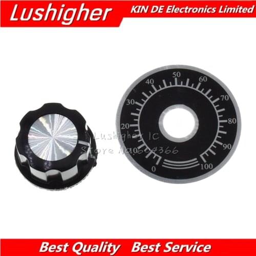 10 Sets A03 Dial Knob + MF-A03 Bakelite Knob With Scale Plate Sheet Scale Digital Potentiometer