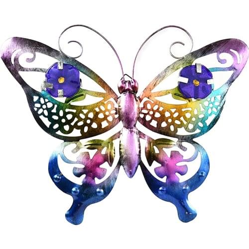 3D Metal Butterfly Craft Metal Wall Art Home Wall Decor Hanging Sculpture Garden Decor Courtyard Fence Wall Decorative Butterfly
