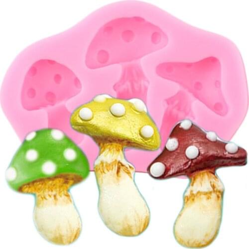 3D Mushroom Silicone Mold Chocolate Candy Clay Molds DIY Baking Cupcake Topper Fondant Cake Decorating Tools Soap Resin Moulds