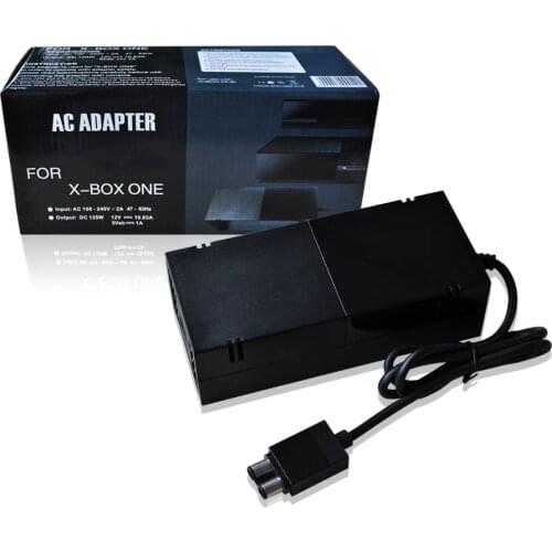 50pcs lots us/EU Power Supply Black AC Adapter Power Supply Charger Cord Replacement for Xbox One 100-240V