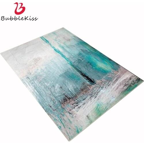Bubble Kiss Abstract Carpet For Living Room Modern Oil Painting Fresh Lake Blue Large Floor Rug Home Decor Teenager Bedroom Rugs