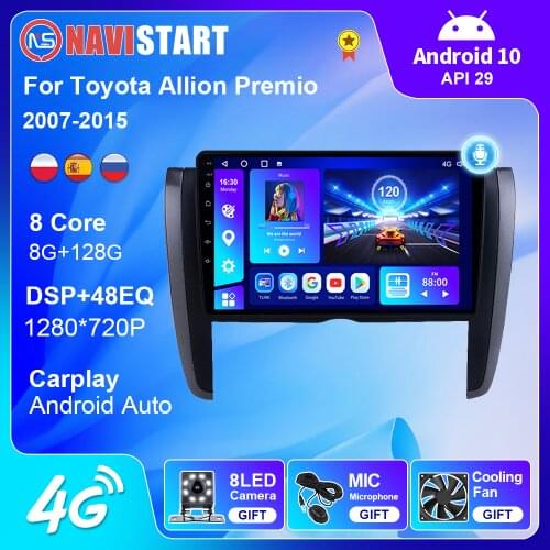 Car Radio for Toyota Allion Premio 2007-2015 Multimedia Stereo Dvd Player Navigation GPS Android 10 Autoradio 2 Din Accessories