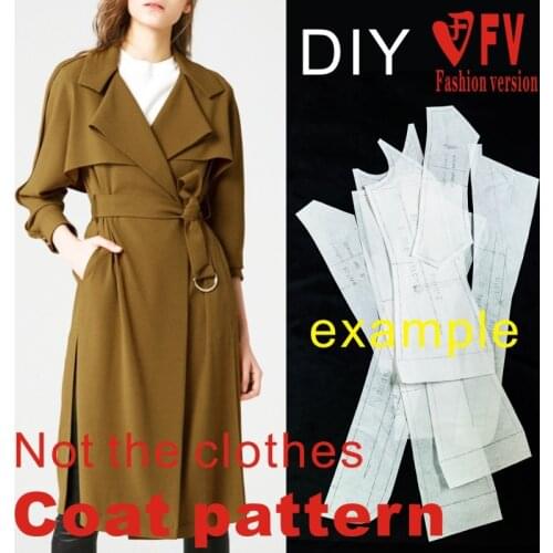 Design sense windbreaker pattern clothing production drawing single layer big brand coat sewing drawing BFY-290