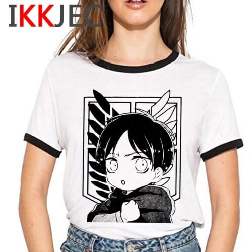 Attack on Titan Shingeki No Kyojin t shirt female streetwear plus size aesthetic japanese tumblr summer top couple clothes