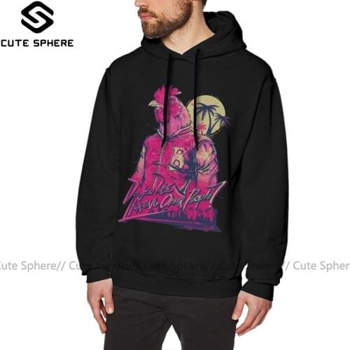 Hotline Miami Hoodie Hotline Miami Richard Hoodies Winter Cotton Pullover Hoodie XXXL Mens Popular Long Length Outdoor Hoodies