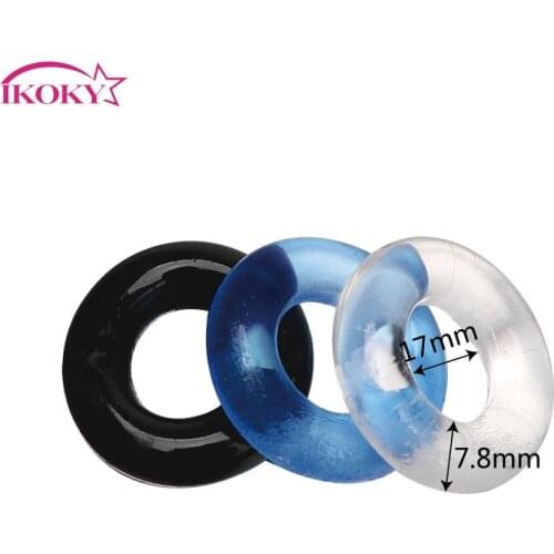 IKOKY 3 pcs/set Chastity Penis Ring Sex Products Silicone Penis Sleeve Cock Ring Delay Ejaculation Sex toys for Men Male