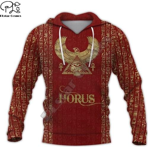 PLstar Cosmos Horus Egyptian God Pharaoh Anubis Ancient Egypt Tattoo 3DPrint Men/Women Tracksuit Streetwear Pullover Hoodies A12