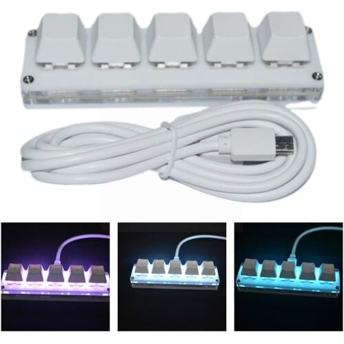 Red Shaft Mini Keyboard Backlight 5-key Custom Keypad Keyboard Mini Keypad Keyboard Programming Mechanical Y3X4