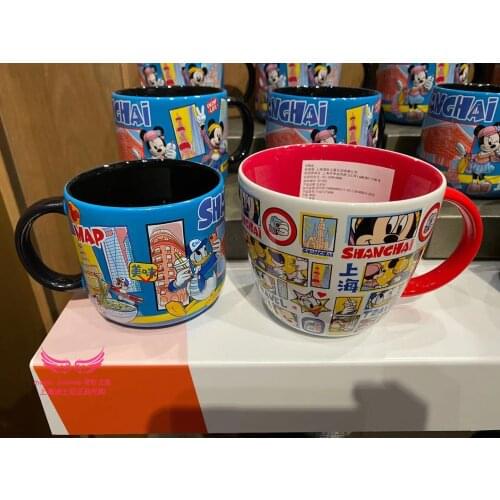Disney Mickey Tour Shanghai Minnie Donald Duck Mug Coffee Milk Mug New Coffee Mug