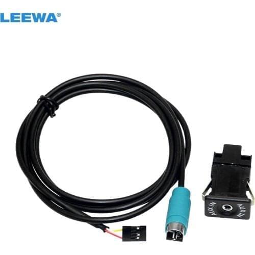 LEEWA 10set Car Audio USB AUX-In Cable Plug AUX Socket For Alpine KCE-422I KCE236B AUX Wire Harness Cable Adapter #CA6808