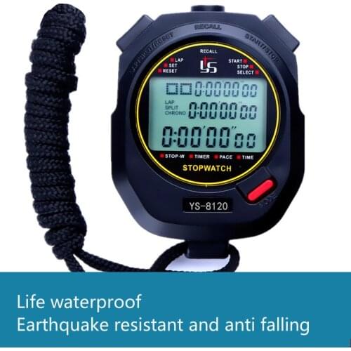 Multi channel electronic stopwatch timer, fitness running track and field training, student referee, waterproof countdown