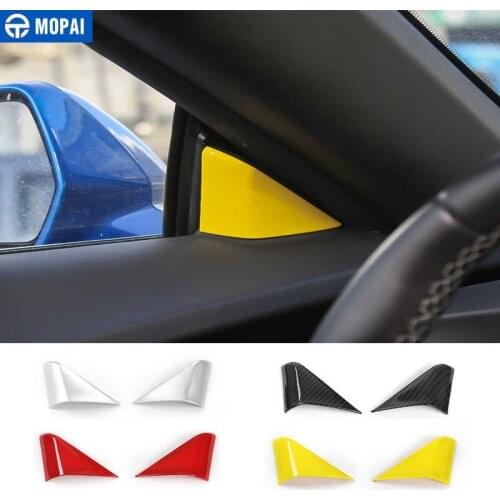 MOPAI Car Interior Door A Pillar Window Triangle Decoration Cover Stickers for Chevrolet Camaro 2017 Up Car Accessories Styling