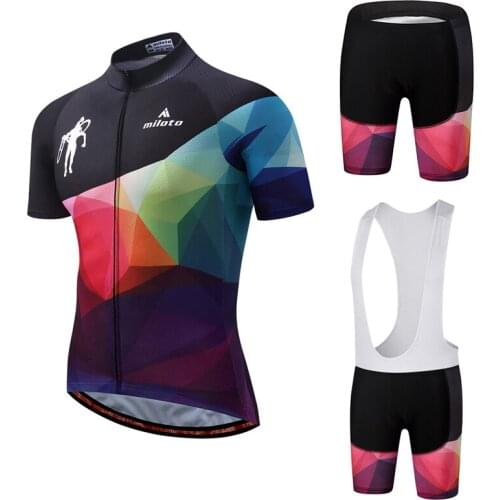 MILOTO 2020 NEW Cycling Jersey Set Summer Bike Clothes Mans Summer Bicycle Clothing Maillot Ropa Ciclismo Cycling Set