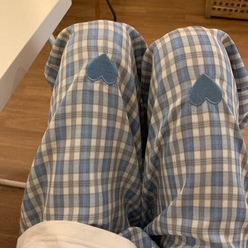 Summer 2021 New Pants Womens Thin Wide-leg Pants Design Sense Casual Plaid Pants Mopping Trousers