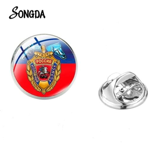 New Arrival Russia Spetsnaz GRU Brooches On Clothes Convex Glass Transparent Badge Pins Metal Men Gift Cool Military Accessories