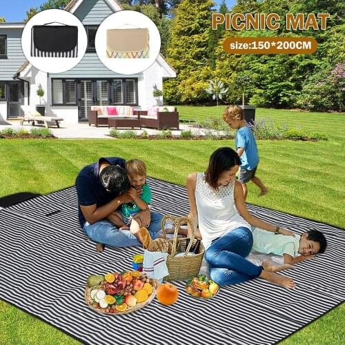 Extra Large Picnic Blanket 600D Oxford Cloth Foldable Waterproof 80 x 60in Beach Blanket Outdoor Washable Thick Tent Ground Mat