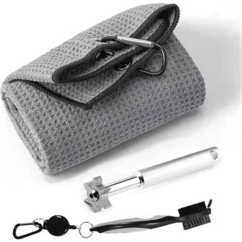 Microfiber Waffle Pattern Golf Towel ,Club Groove SHARPENER Cleaner Brush