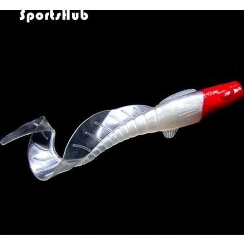 SPORTSHUB 8PCS/Lot 12CM 13G Big Maggots Soft Baits Soft Fishing Lures Fake Artificial Baits FT0024
