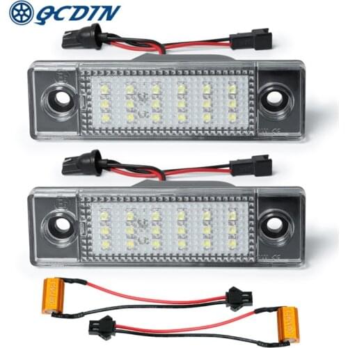 QCDIN 2Pcs Car Led License Number Plate Lamp For Chevrolet Cruze All Cars 12V 6000K Car Signal Light Accessories